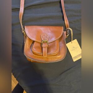 Patricia Nash Tan Leather Crossbody Bag